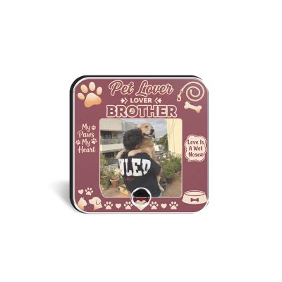 Personalized Gift for Pet Lover, Custom Musical Fridge Magnet with Photo & Song, Pet Lover Keepsake for Dog & Cat Lovers, Pet Memory Gift, Birthday Gift for Pet Parents